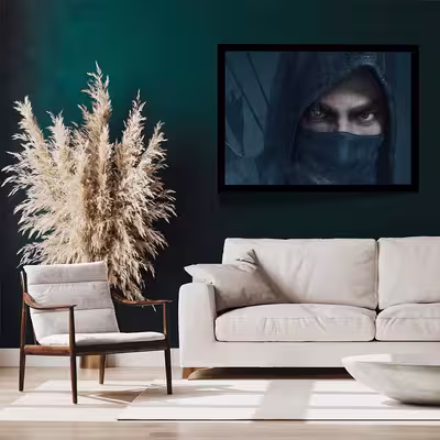 تابلو مدل blindfold skull کد F-11022
