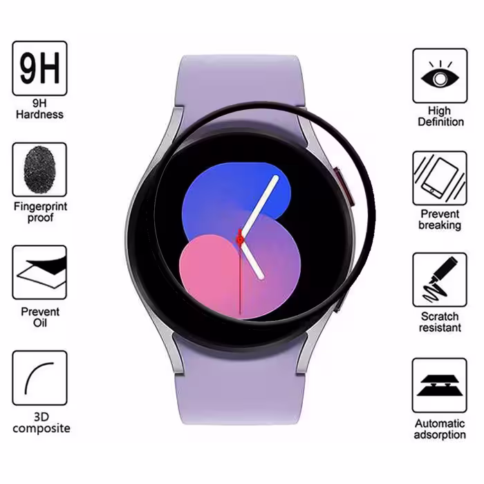 محافظ صفحه نمایش راینو مدل R-PMMA مناسب برای مچ بند هوشمند سامسونگ GALAXY Watch 5 40mm بسته 2 عددی