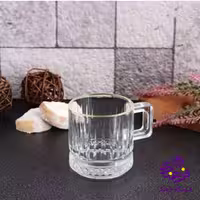 نیم لیوان اوا دسته دار زنگان لب طلا 8دک