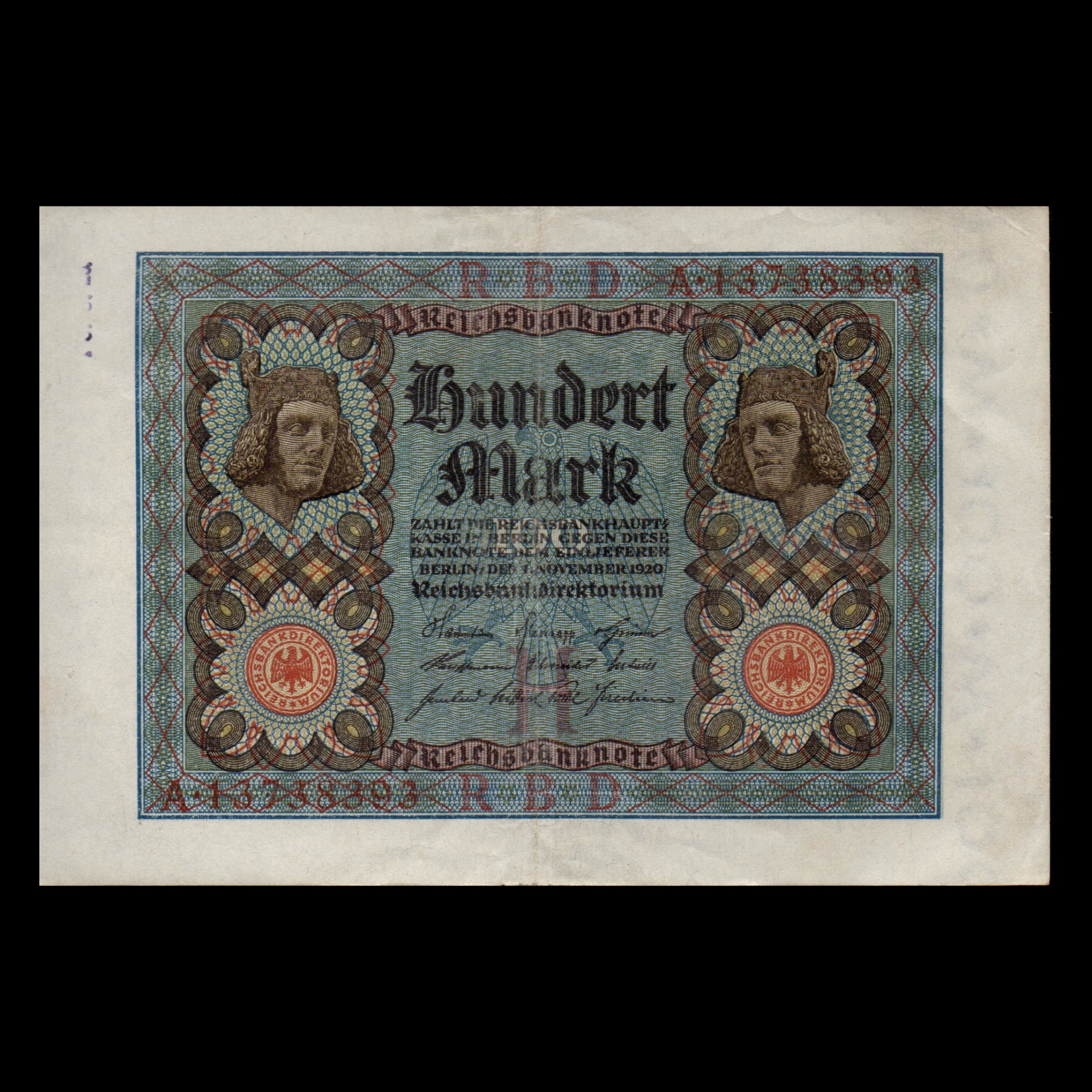 اسکناس تزئینی طرح کشور آلمان مدل 100 مارک