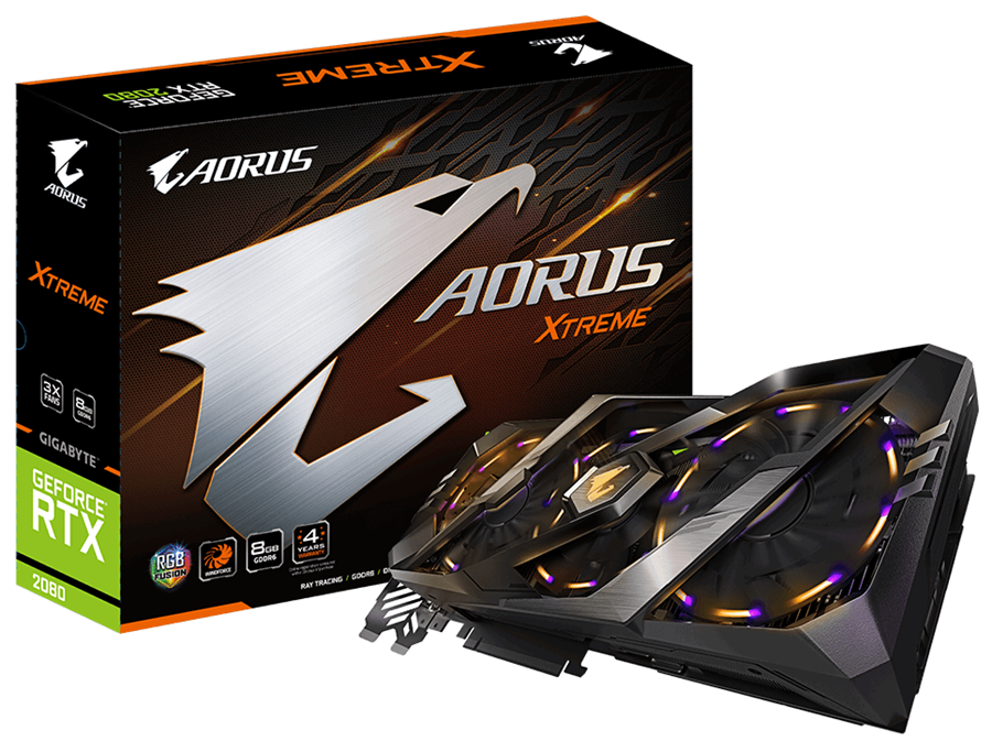 کارت گرافیک گیگابایت مدل AORUS GeForce RTX 2080 XTREME  با حافظه 8 گیگابایت