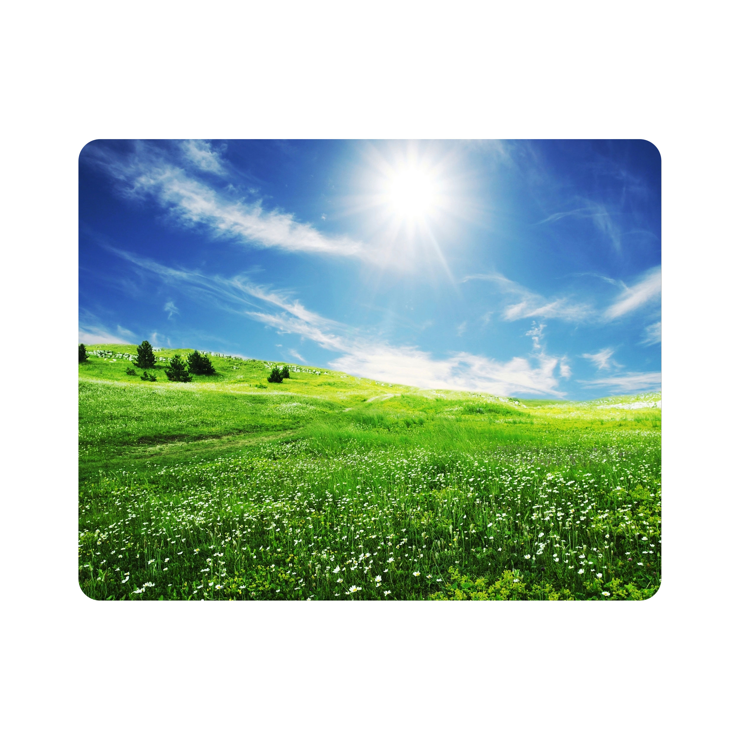 ماوس پد اطلس آبی طرح دشت و آسمان و خورشید  مدل T7102