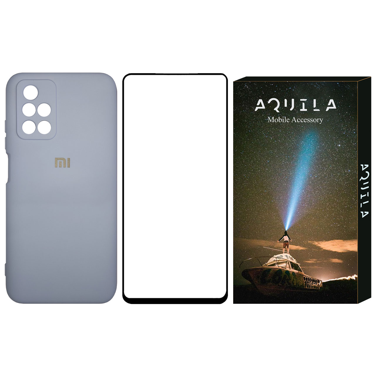 کاور آکوییلا مدل SLCN مناسب برای گوشی موبایل شیائومی Redmi 10 به همراه محافظ صفحه نمایش