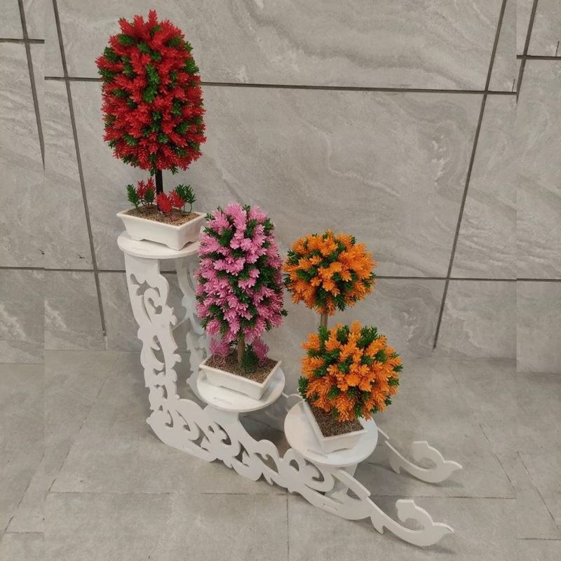 استند گلدان  سه طبقه طرح سورتمه