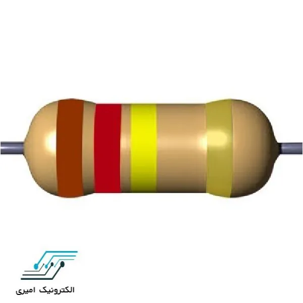 مقاومت 120 کیلو اهم 3 وات 5 درصد