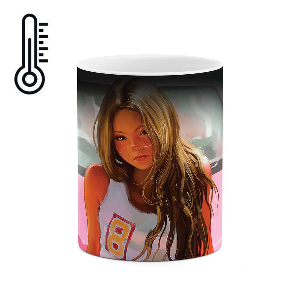 ماگ حرارتی طرح دخترونه مدل mgp00630