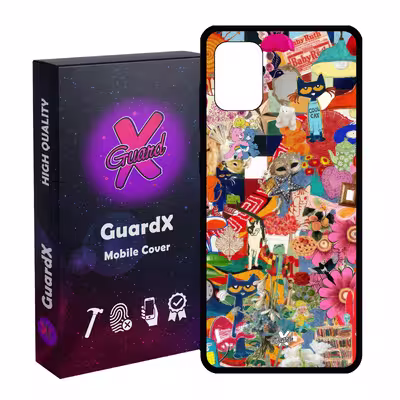کاور گارد ایکس طرح کلاژ مدل Glass10576 مناسب برای گوشی موبایل سامسونگ Galaxy A71 4G