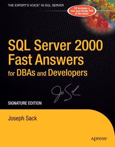 خرید و دانلود نسخه کامل کتاب SQL Server 2000 Fast Answers for DBAs and Developers