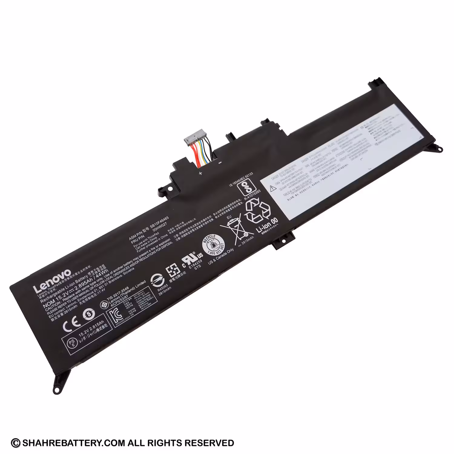 باتری اورجینال لپ تاپ لنوو Lenovo ThinkPad Yoga 260 00HW027