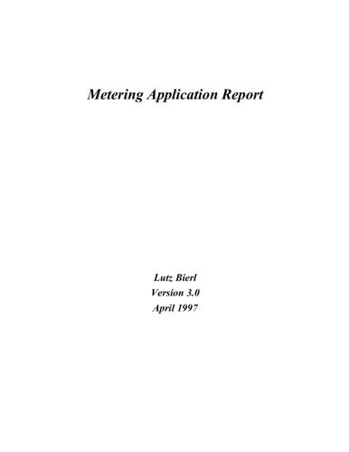 خرید و دانلود نسخه کامل کتاب Metering Application Report
