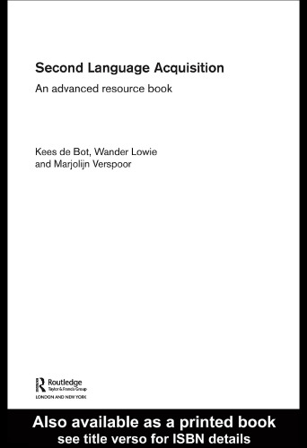 خرید و دانلود نسخه کامل کتاب Second Language Acquisition: An Advanced Resource Book