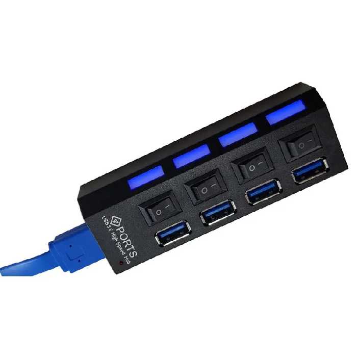 هاب 4 پورت USB 3.0 کلید دار گریت با سرعت 5Gbps