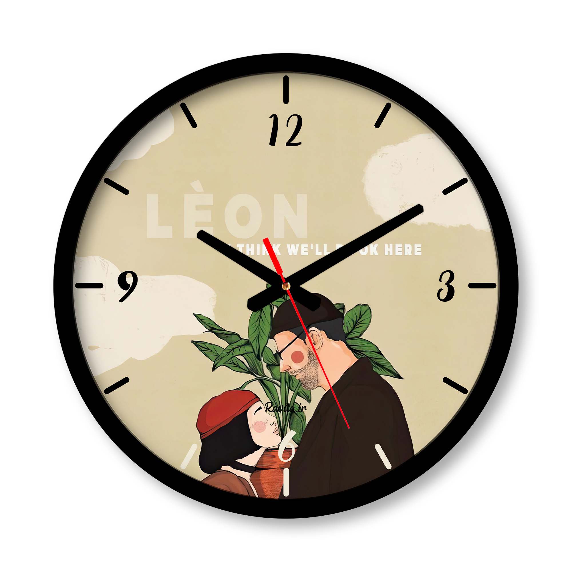 ساعت دیواری بزرگ راویتا طرح لئون ماتیلدا کد 3597