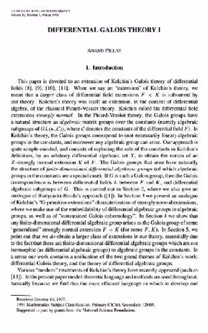 خرید و دانلود نسخه کامل کتاب Differential Galois theory 1