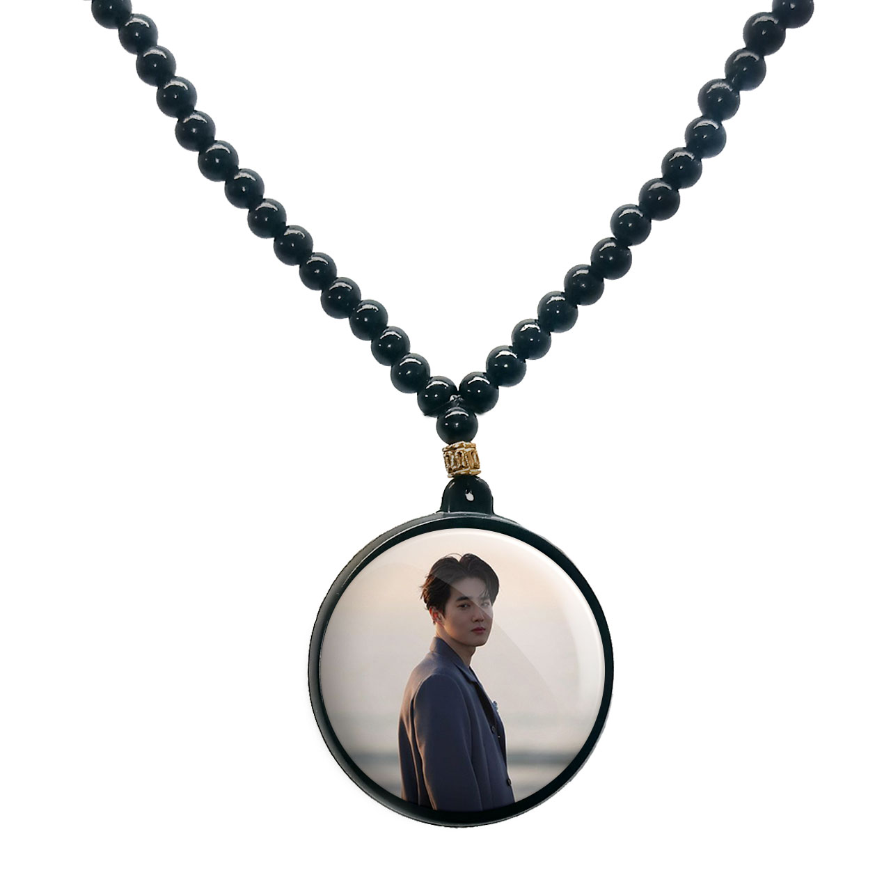 گردنبند پرمانه طرح exo کد pmd.14065 مدل دو طرفه