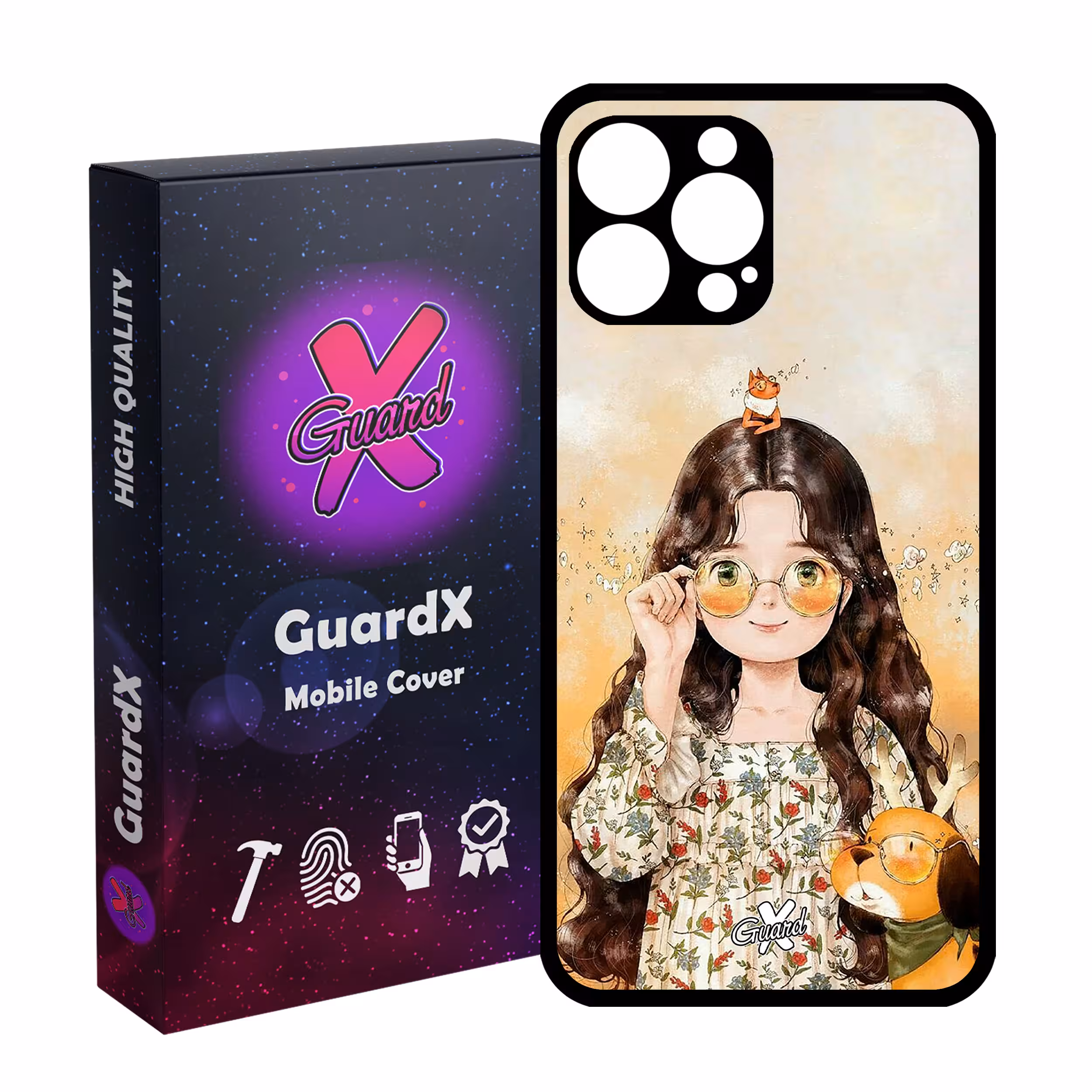 کاور گارد ایکس طرح Girl مدل Glass10253 مناسب برای گوشی موبایل اپل iPhone 13 Pro Max