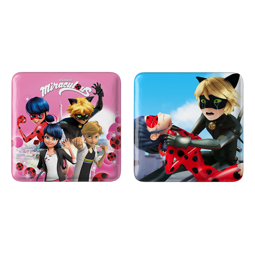 پیکسل خندالو مدل دختر کفشدوزکی و پسر گربه ای کد 35153516 مجموعه 2 عددی