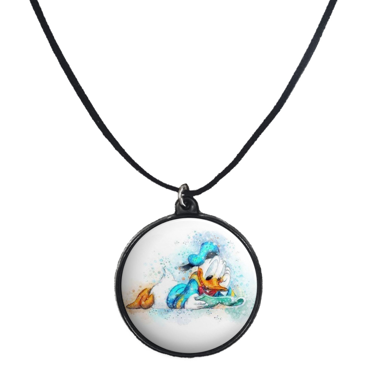 گردنبند پرمانه طرح میکی موس کد pmb.12808 مدل دو طرفه