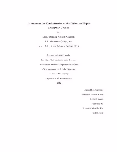 خرید و دانلود نسخه کامل کتاب Advances in the Combinatorics of the Unipotent Upper Triangular Groups