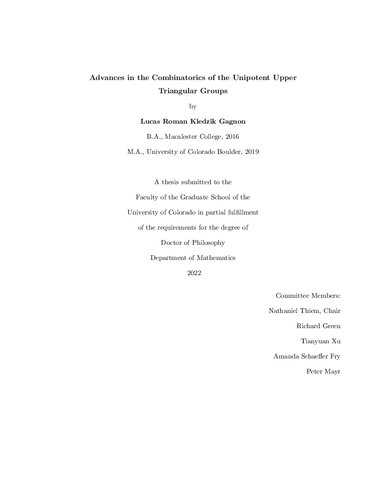 خرید و دانلود نسخه کامل کتاب Advances in the Combinatorics of the Unipotent Upper Triangular Groups