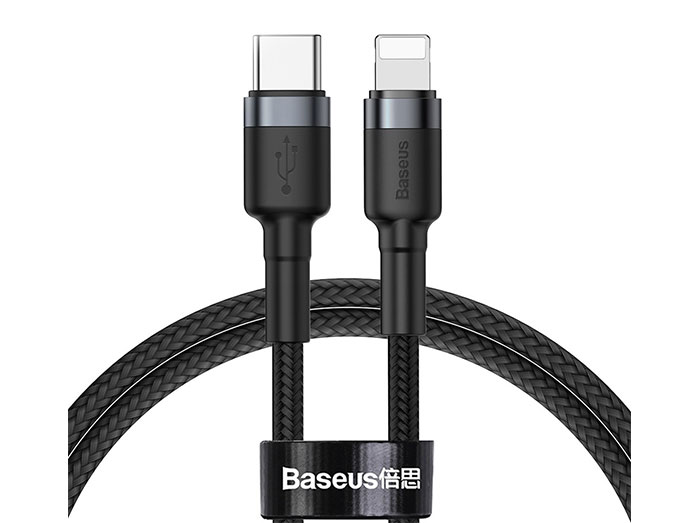 کابل شارژ سریع تایپ سی به لایتنینگ 20 وات یک متری بیسوس Baseus CATLKLF Cafule Type-C to Lightning Cable