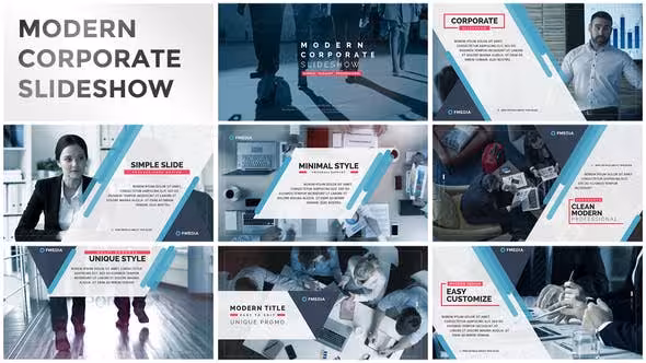 دانلود پروژه افترافکت Modern Simple Corporate Slideshow