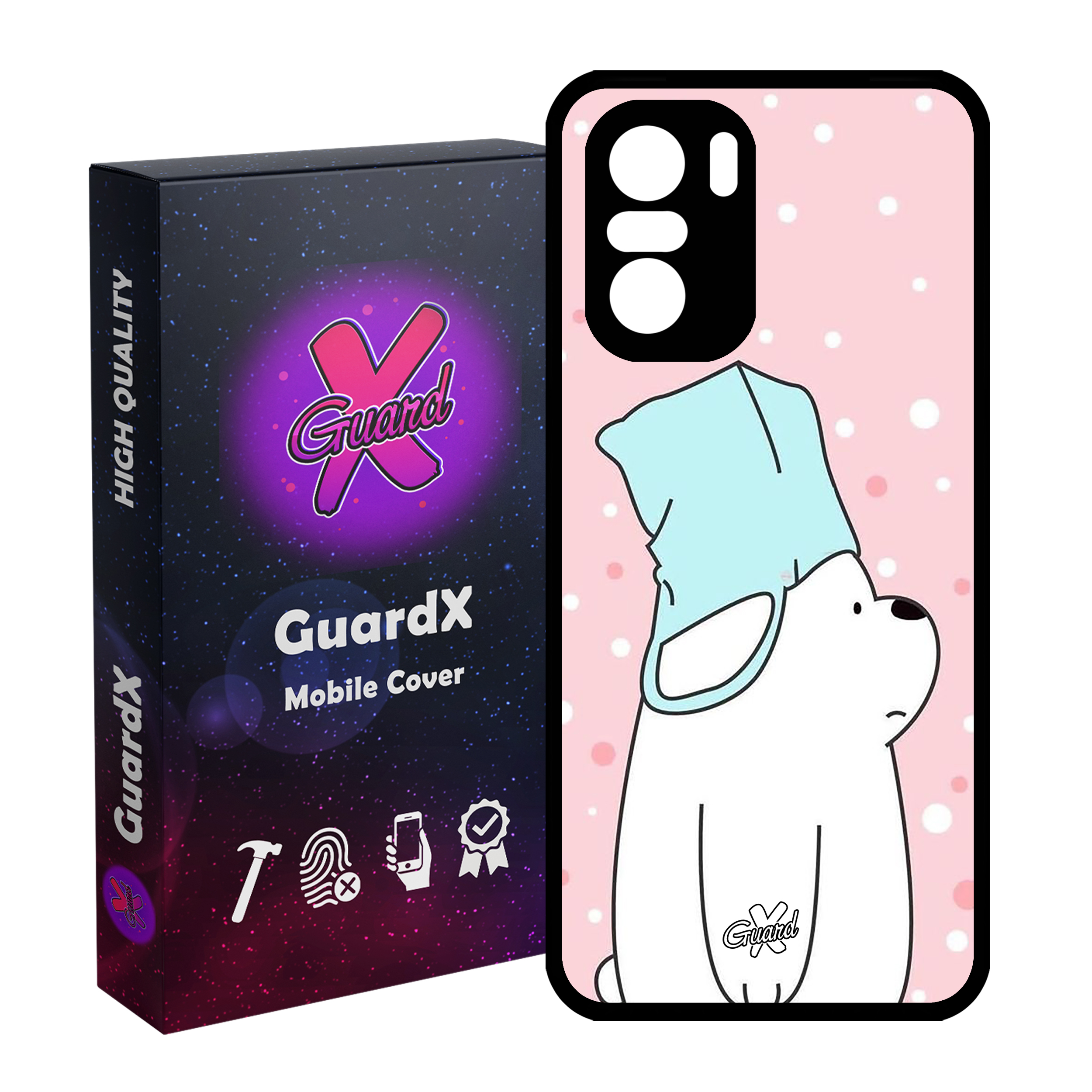 کاور گارد ایکس طرح Bear مدل Glass10019 مناسب برای گوشی موبایل شیائومی Poco F3/MI 11X/MI 11X Pro/Redmi K40/K40 Pro