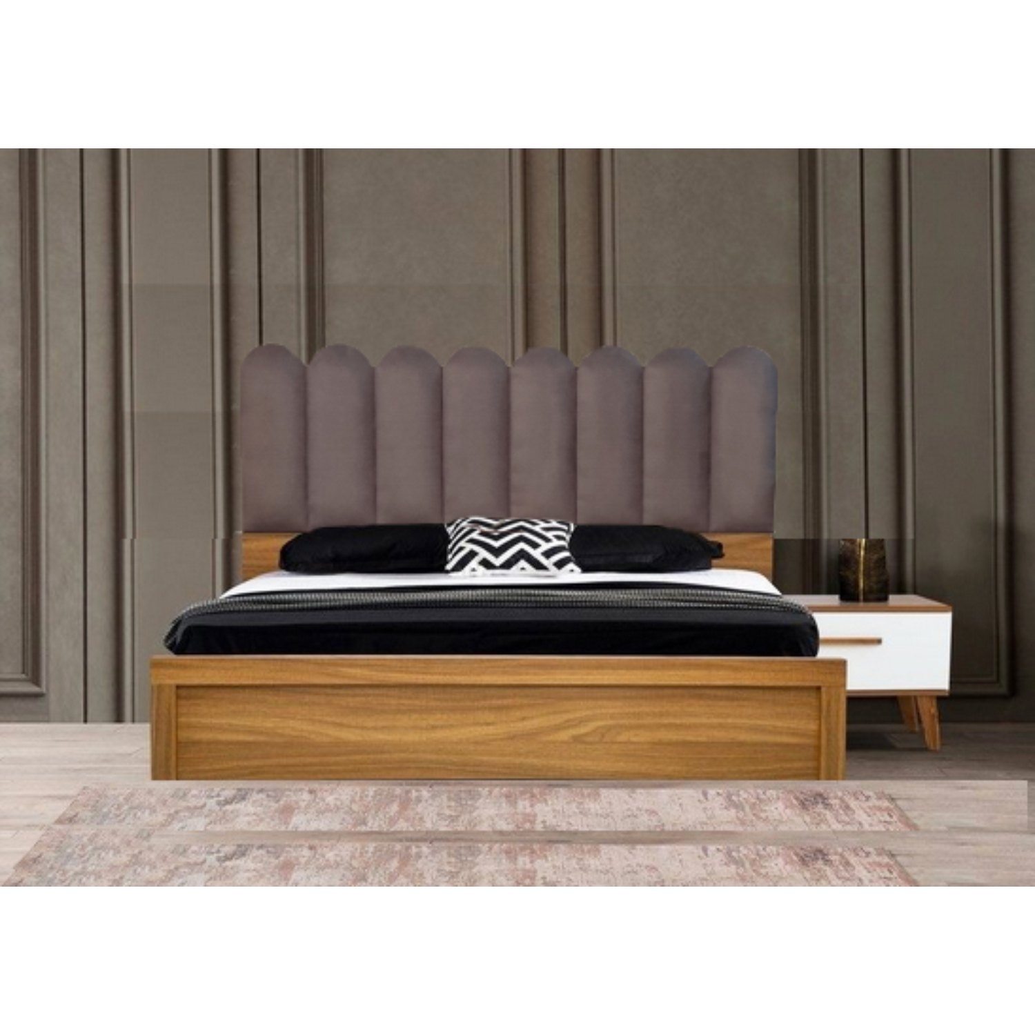 تخت خواب دونفره مدل 8070 سایز 200x160 سانتی متر