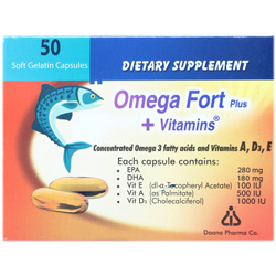 سافت ژل امگا فورت پلاس ویتامین دانا