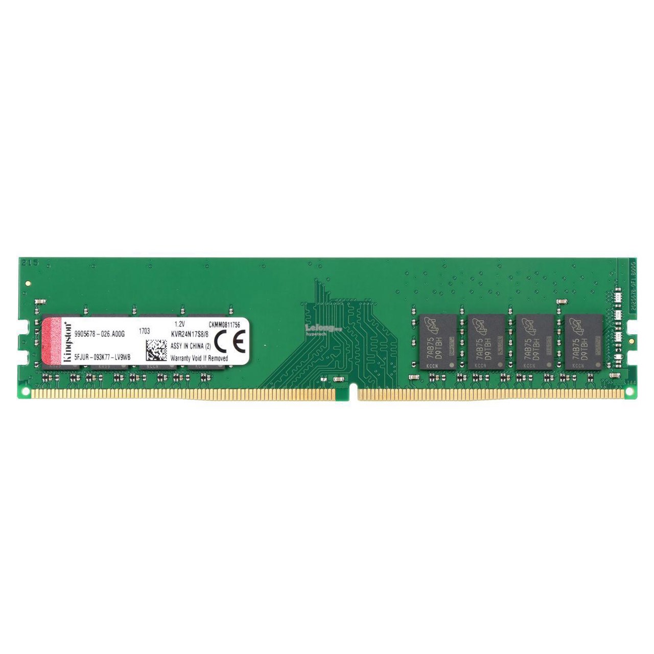 رم دسکتاپ DDR4 دو کاناله 2400 مگاهرتز CL17 کینگستون ظرفیت 4 گیگابایت