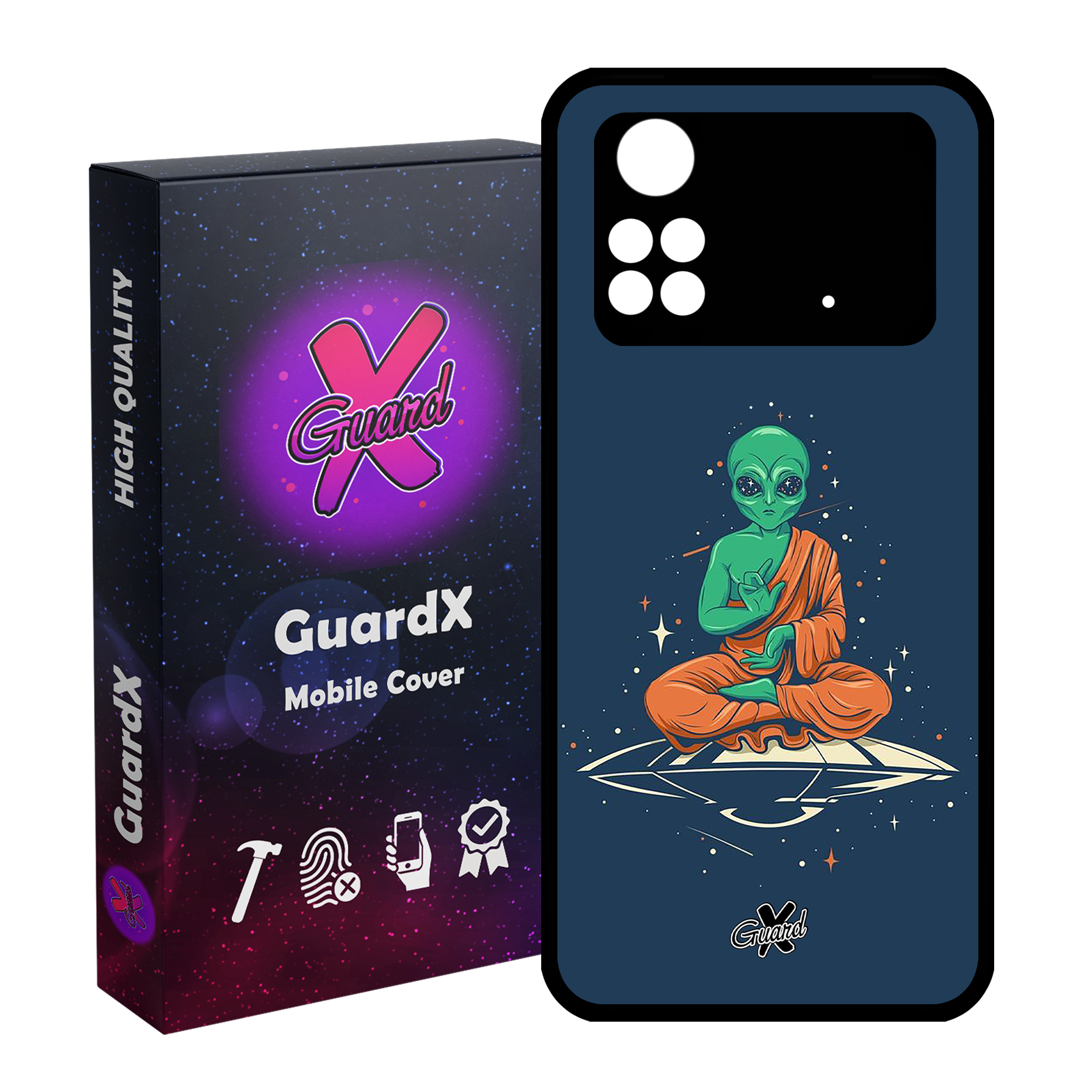 کاور گارد ایکس طرح Alien مدل Glass10305 مناسب برای گوشی موبایل شیائومی Poco M4 Pro 4G