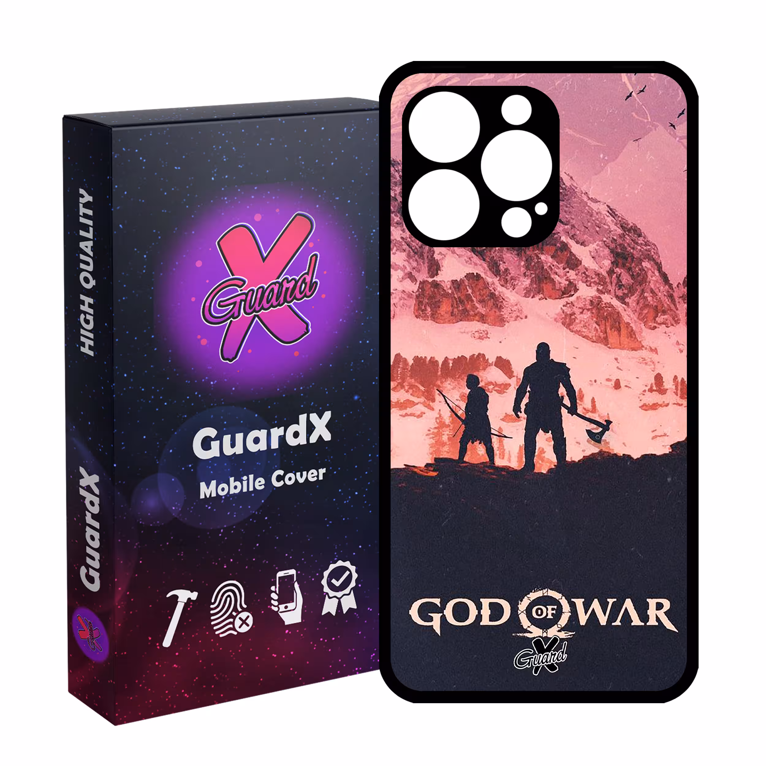 کاور گارد ایکس طرح God of War مدل Glass10075 مناسب برای گوشی موبایل اپل iPhone 13 Pro