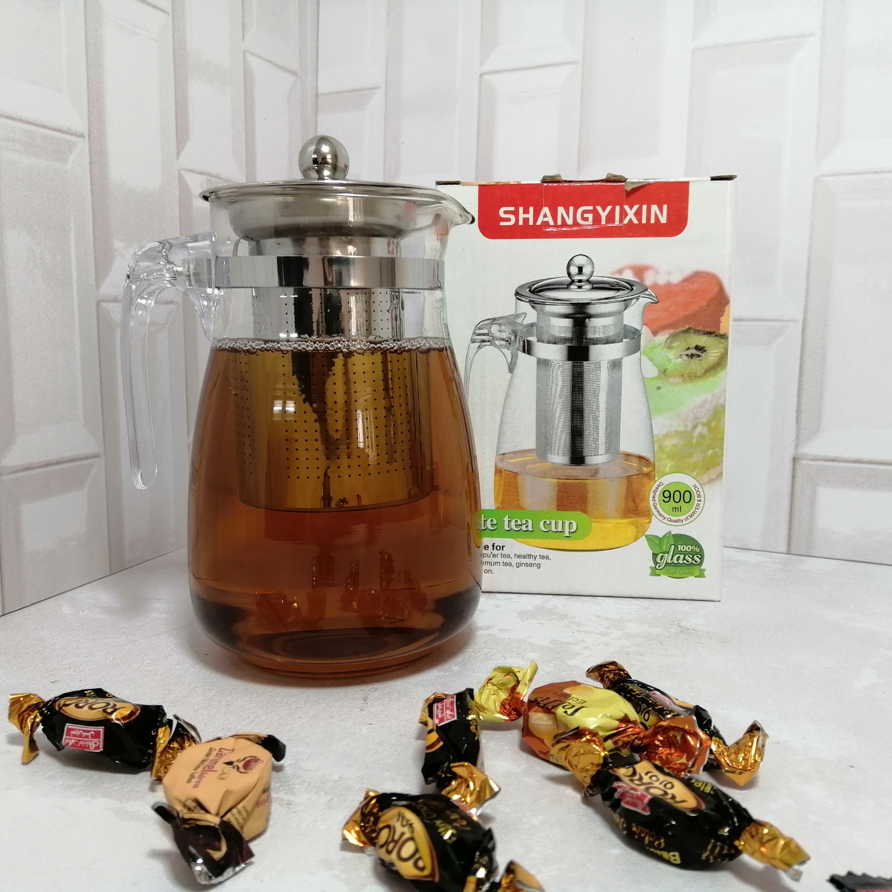 قوری دمنوش پیرکس 900 میل برای تهیه انواع نوشیدنی های داغ و دلچسب