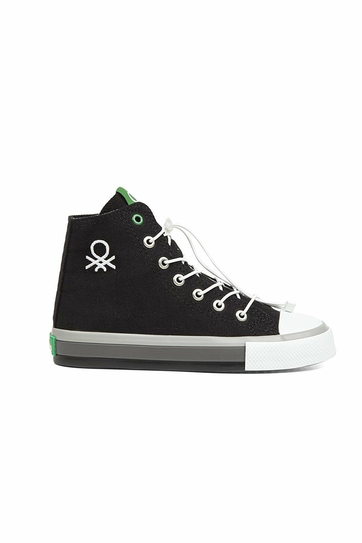 اسنیکر مشکی دخترانه و پسرانه بچگانه ® | BN 30193 3394 کفش ورزشی بچه گانه Benetton