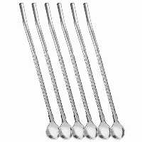 قاشق شربت خوری مدل نی دار بسته 6 عددی