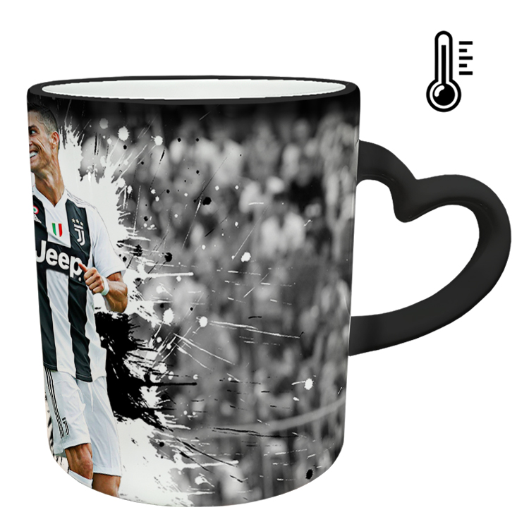 ماگ حرارتی مدل دسته قلبی طرح رونالدو کد 174