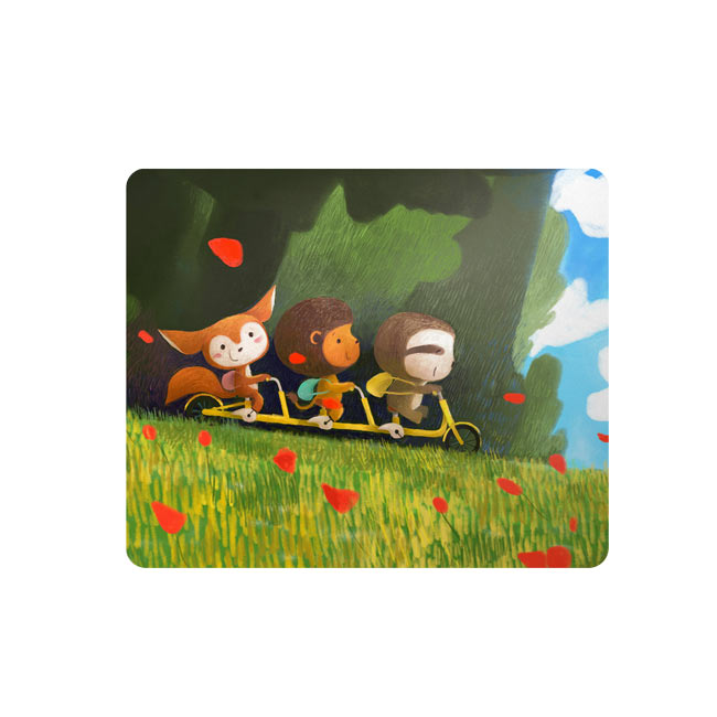 ماوس پد طرح حیوانات دوچرخه سوار کد DDS078