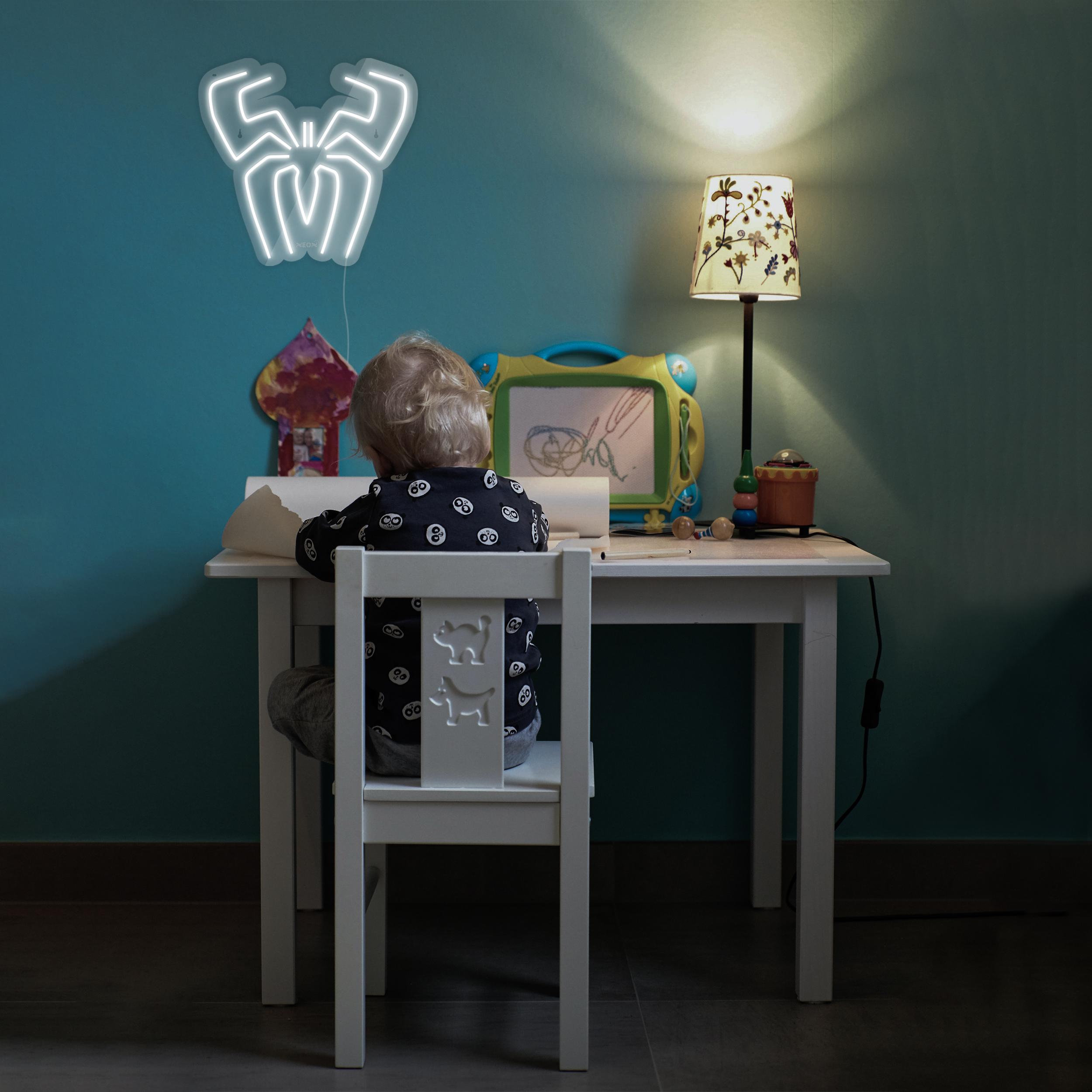 چراغ دیواری نئون دیزاین طرح Spider-GL_WHT