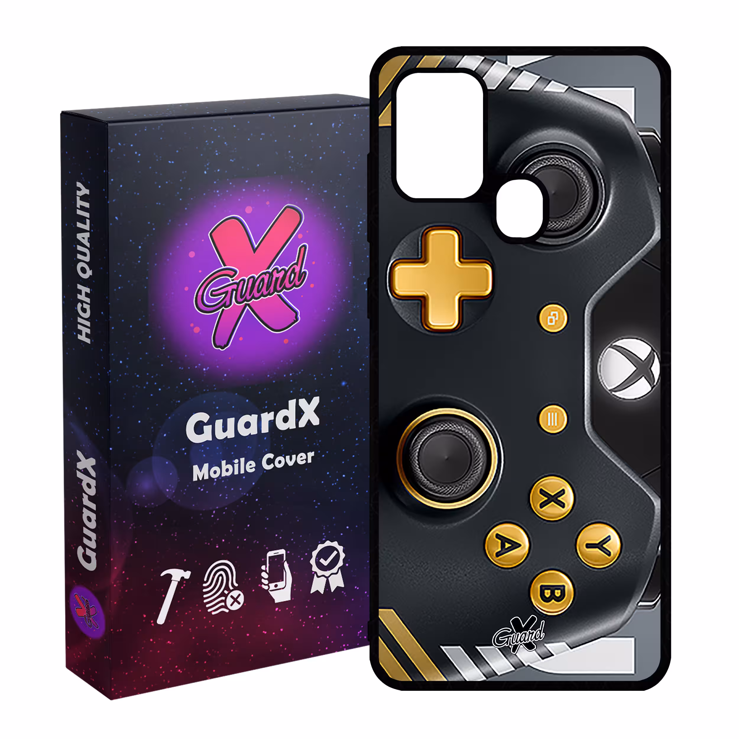 کاور گارد ایکس طرح XBox Conroller مدل Glass10090 مناسب برای گوشی موبایل سامسونگ Galaxy A21s