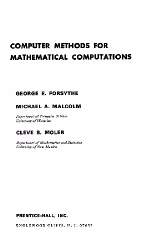 خرید و دانلود نسخه کامل کتاب Computer methods for mathematical computations