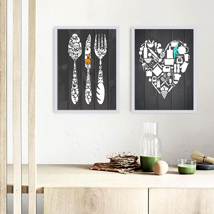 تابلو مدل قلب آشپزخانه مدل TC62S مجموعه 2 عددی