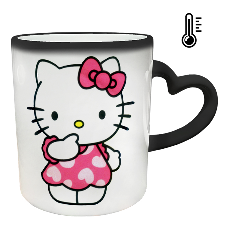 ماگ حرارتی مدل دسته قلبی طرح کیتی کد 56