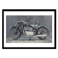 قیمت و خرید تابلو دکوراتیو مدل نقاشی موتورسیکلت کلاسیک کد 2014