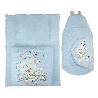 سرویس خواب نوزادی مدل خرس شال بلند مخمل مجموعه 4 عددی