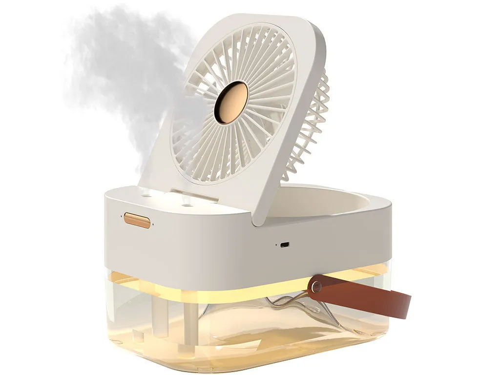 پنکه رومیزی، مرطوب کننده هوا و چراغ خواب رومیزی Desktop Fan, Night Light, Humidifying Fan 25L Q7