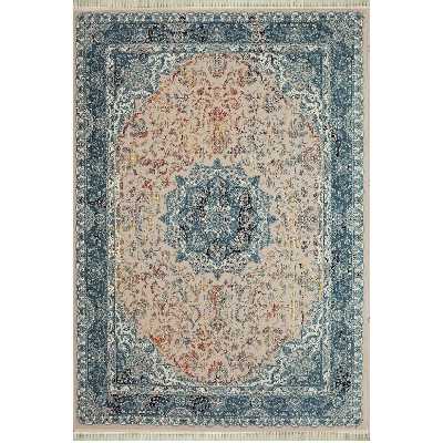 فرش ماشینی افرند طرح پتینه کد 1506 زمینه نقره‌ای 