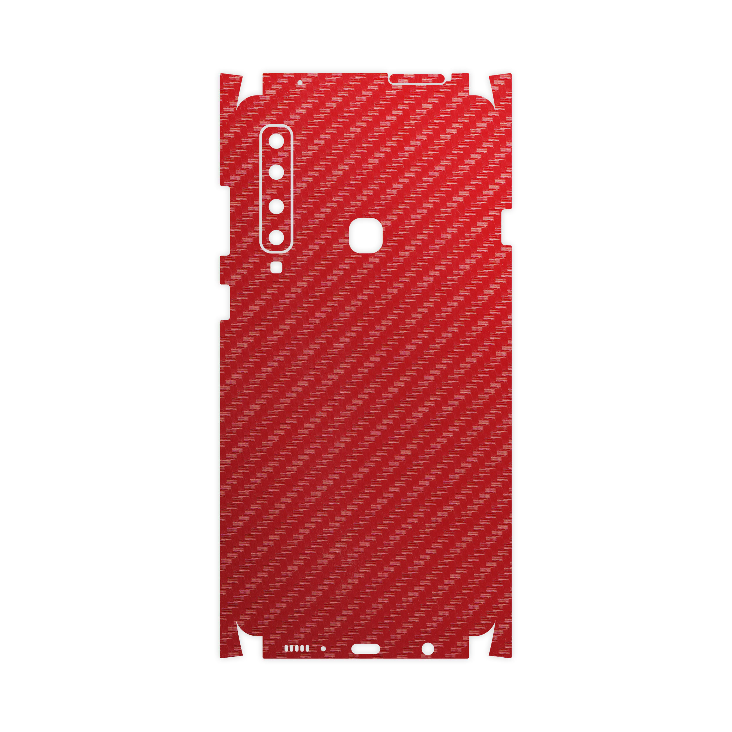 برچسب پوششی ماهوت مدل Red-Fiber-FullSkin مناسب برای گوشی موبایل سامسونگ Galaxy A9 2018