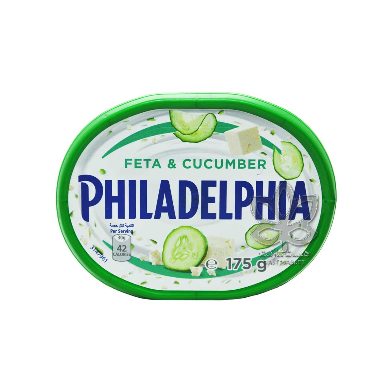 پنیر خامه ای با تکه های خیار و فتا 175 گرم فیلادلفیا - philadelphia