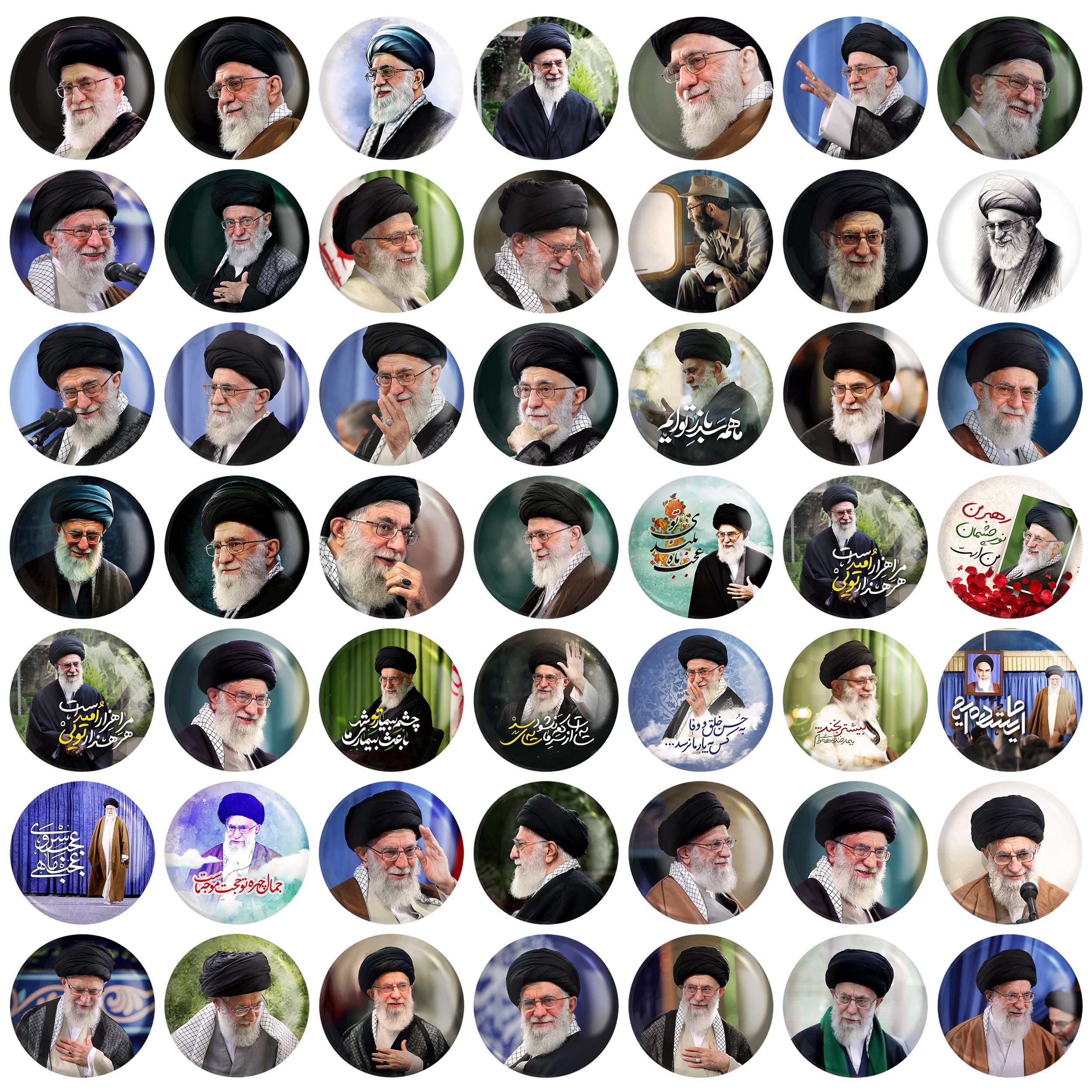 مگنت خندالو طرح رهبر کد 25 مجموعه 50 عددی
