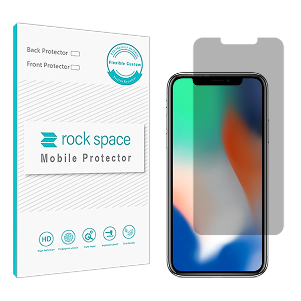 گلس اپل iPhone XR مدل نانو هیدروژل پرایوسی برند راک اسپیس کد S
